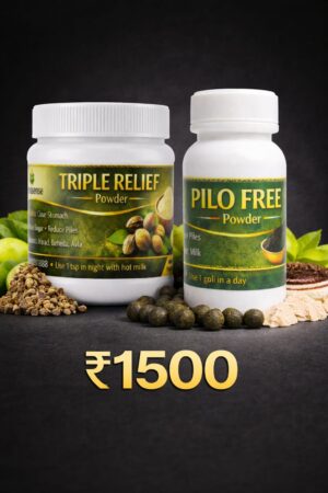 Pilo Free Goli [30]And Triple Relief Powder  AYURSSENSE
